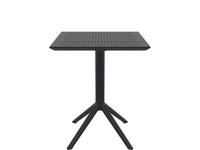siesta sky square folding table black