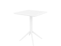 siesta sky square folding table white