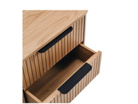 linea 3 drawer bedside table natural oak 6