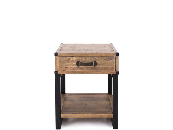 FORGED WOODEN BEDSIDE TABLE