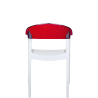 siesta carmen commercial armchair white/red 4