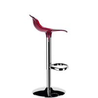 siesta aria breakfast bar stool transparent red 3