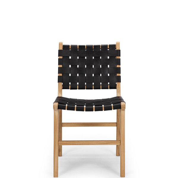 fusion commercial chair woven black leather