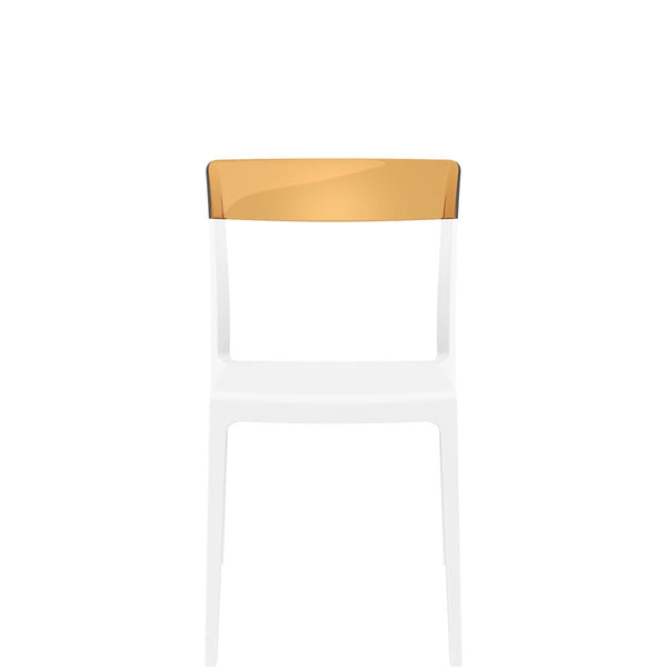 siesta flash commercial chair white/amber
