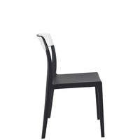 siesta flash commercial chair black/clear 2