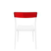 siesta flash commercial chair white/red 3