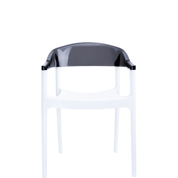 siesta carmen commercial armchair white/black
