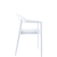 siesta carmen commercial armchair white 2