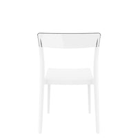 siesta flash commercial chair white/clear 2