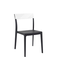 siesta flash commercial chair black/clear 1
