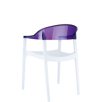 siesta carmen commercial armchair white/violet 2