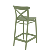 siesta cross outdoor bar stool 65cm olive green 3