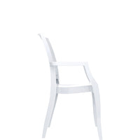 siesta arthur commercial armchair gloss white 3