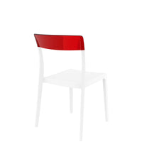 siesta flash commercial chair white/red 2