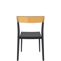 siesta flash commercial chair black/amber 2