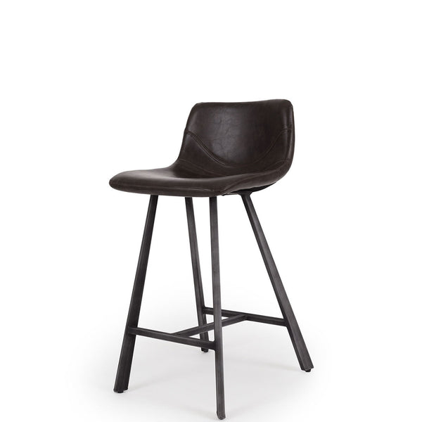 vintage upholstered stool vintage brown