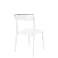 siesta flash commercial chair white/clear 1