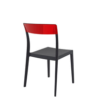 siesta flash commercial chair black/red 1