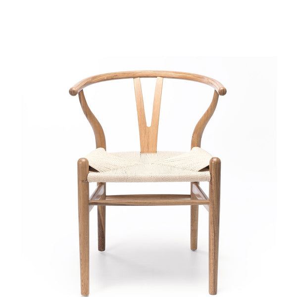 wishbone commercial chair natural oak
