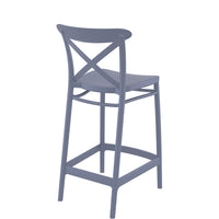 siesta cross breakfast bar stool 65cm dark grey 3