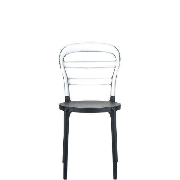 siesta miss bibi commercial chair black/clear