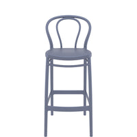 siesta victor bar stool 75cm dark grey