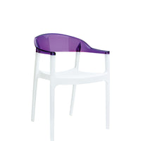 siesta carmen commercial armchair white/violet 1