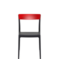 siesta flash commercial chair black/red