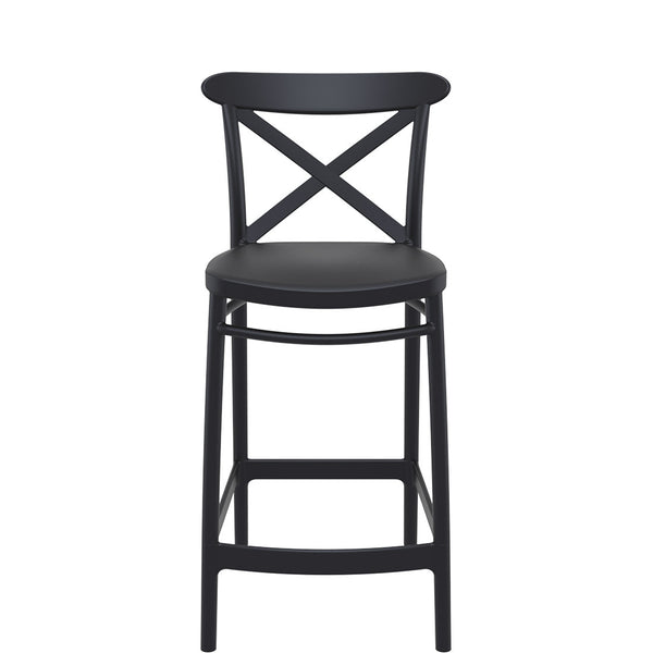 siesta cross bar stool 65cm black 
