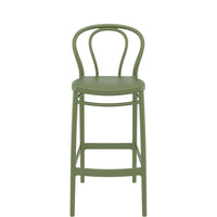 siesta victor bar stool 75cm olive green
