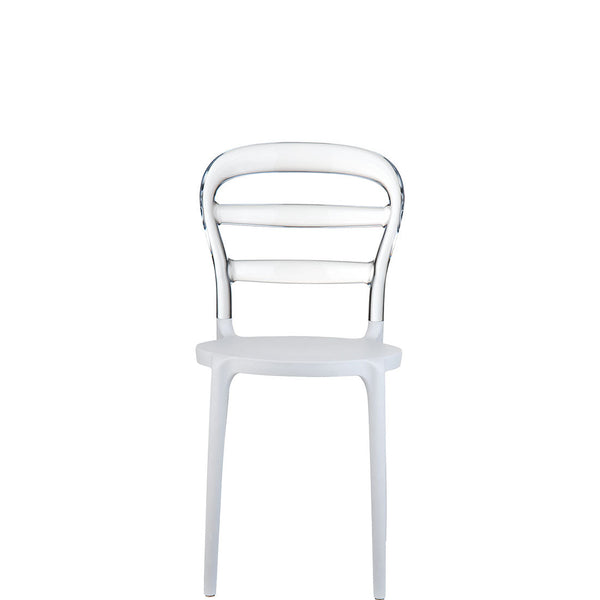siesta miss bibi commercial chair white/clear