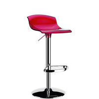siesta aria breakfast bar stool transparent red 1
