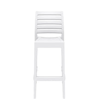siesta ares commercial bar stool white