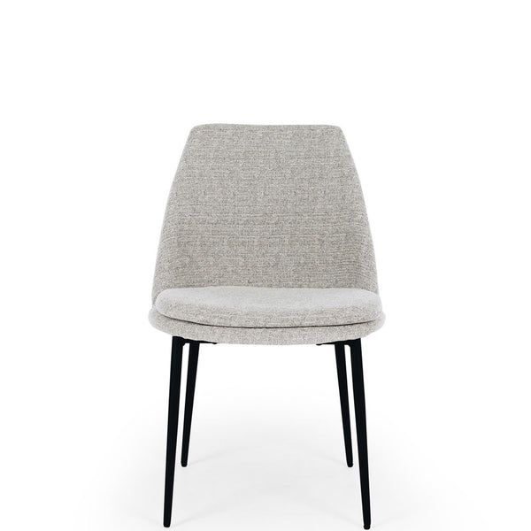 milan commercial chair light grey fabric