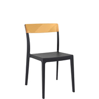 siesta flash commercial chair black/amber 3