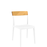 siesta flash commercial chair white/amber 3