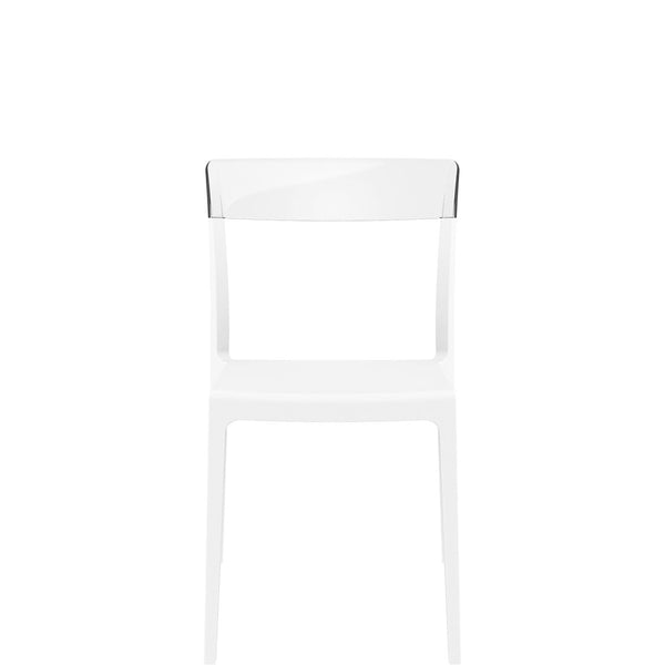 siesta flash commercial chair white/clear
