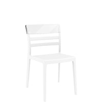 siesta moon chair white/clear 1