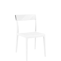 siesta flash commercial chair white/clear 4