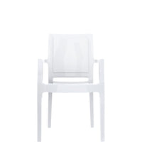 siesta arthur commercial armchair gloss white