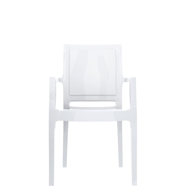 siesta arthur commercial armchair gloss white