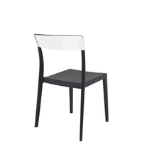 siesta flash commercial chair black/clear 4