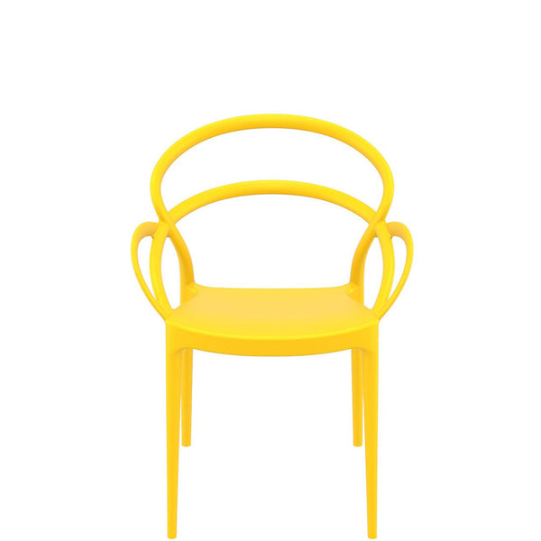 siesta mila commercial armchair yellow