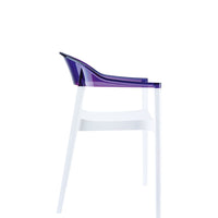 siesta carmen commercial armchair white/violet 4