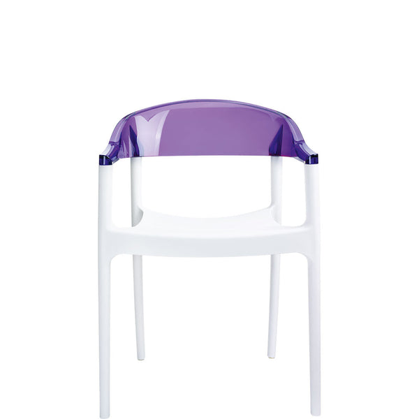 siesta carmen commercial armchair white/violet