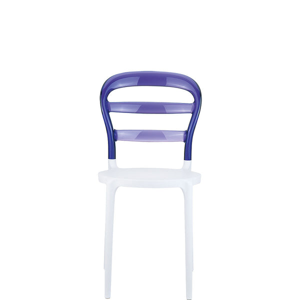 siesta miss bibi commercial chair white/violet