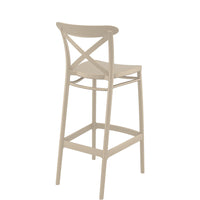 siesta cross outdoor bar stool 75cm taupe 3