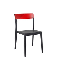 siesta flash commercial chair black/red 4