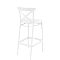 siesta cross outdoor bar stool  75cm white 3