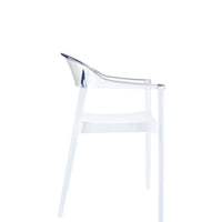 siesta carmen commercial armchair white/clear 4